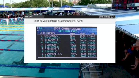 2017 ISCA Sr. Champs | Men Open 200m Freestyle B-Final