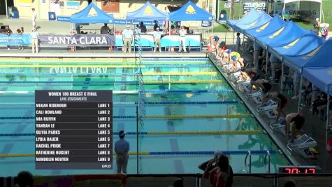 2017 Santa Clara Futures | Womens 100 Breaststroke C-Final