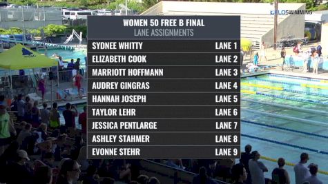 2017 Santa Clara Futures | Womens 50 Freestyle B-Final