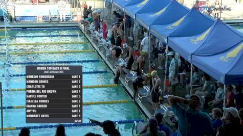 2017 Santa Clara Futures | Womens 100 Backstroke B-Final