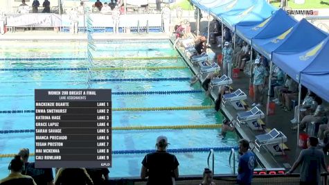 2017 Santa Clara Futures | Womens 200 Breaststroke A-Final