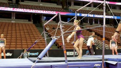 Jordan Bowers 1st Half On Bars - 2017 P&G Championships Podium Training