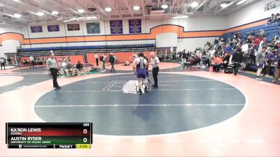 285 lbs Champ. Round 2 - Austin Ryder, University Of Mount Union vs Ka`Ron Lewis, Ozarks