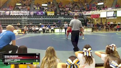 190 lbs Semifinal - Ryan Beavers, Belleville-Republic County vs Garrett Urban, Norton Community