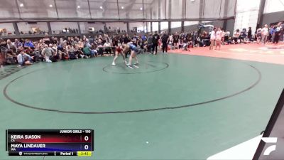 110 lbs Quarterfinal - Keira Siason, CA vs Maya Lindauer, WA