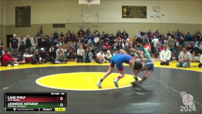 83 lbs Champ. Round 2 - Leonidas Agtarap, Central Catholic vs Lane Philp, Alta Sierra