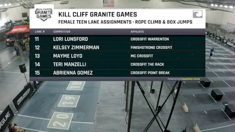 Teen Female - Rope Climbs & Box Jumps