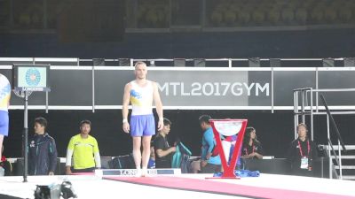 Oleg Verniaiev (UKR) Trains His Dragulescu On Vault - Official Podium Training - 2017 World Championships