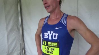 Clayton Young after winning the men's race