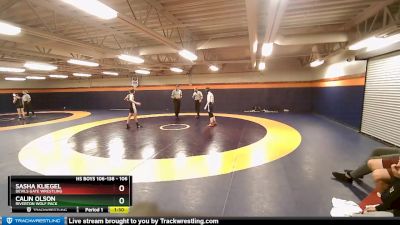 106 lbs Cons. Round 2 - Calin Olson, Riverton Wolf Pack vs Sasha Kliegel, Devils Gate Wrestling