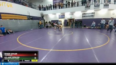 84 lbs Cons. Semi - Kyland Kienlen, Worland Middle School vs Ryker Sayler, Thermopolis