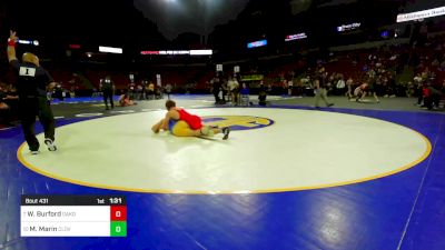 190 lbs Round Of 16 - Wes Burford, Oakdale vs Mark Marin, Clovis