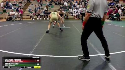 150 lbs Semifinal - Charles Perrin, Delaware Military Academy vs Ben Ranauto, Saint Marks H S