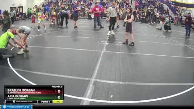 75 lbs Round 2 - Braelyn Morgan, BufordStingersYouthWrestling vs Aria Bushaw, Carolina Reapers