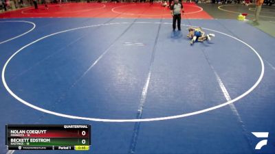 84 lbs Quarterfinals (8 Team) - Beckett Edstrom, Hastings vs Nolan Coequyt, Minneota