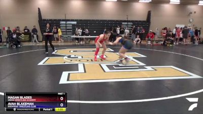 132 lbs Cons. Semi - Magan Blades, Ubasa Wrestling Academy vs Avah Blakeman, Doomsday Wrestling Club