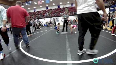 57-62 lbs Rr Rnd 2 - Ashlynn Clark, Choctaw Ironman Youth Wrestling vs Adalena Chay, Harrah Little League Wrestling