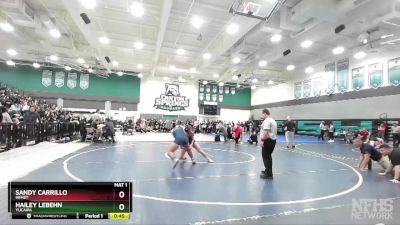 143 lbs 3rd Place Match - Sandy Carrillo, Hemet vs Hailey Lebehn, Yucaipa