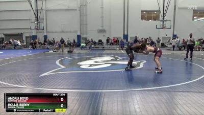 157 lbs Cons. Round 4 - Hollis Berry, Elmira College vs Andru Boyd, Roanoke College