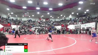 62 lbs 3rd Place Match - Sebastian Valle, East Noble TUF vs Luke Bolt, Center Grove Wrestling Club