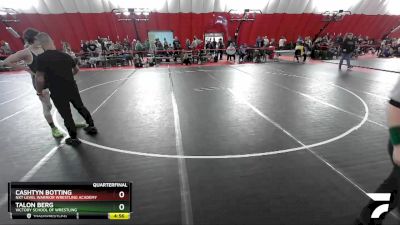 126 lbs Quarterfinal - Cashtyn Botting, Nxt Level Warrior Wrestling Academy vs Talon Berg, Victory School Of Wrestling