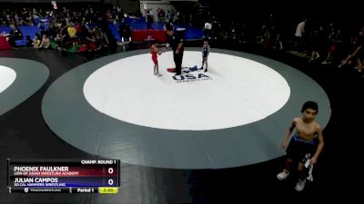 56 lbs Semifinal - Phoenix Faulkner, Lion Of Judah Wrestling Academy vs Julian Campos, So Cal Hammers Wrestling