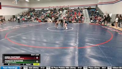 138 lbs Round 4 - Morgan Schuster, Allen Blue (Girls) vs Anisa Martinez, San Antonio Churchill (Girls)