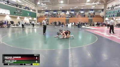 113 lbs 7th Place Match - Michael Winiker, Corona Del Sol vs Frank Soliz, Slam Academy