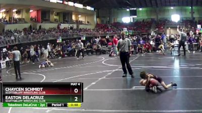 50 lbs Cons. Round 2 - Easton DeLaCruz, Scottsbluff Wrestling Club vs Chaycen Schmidt, Scottsbluff Wrestling Club