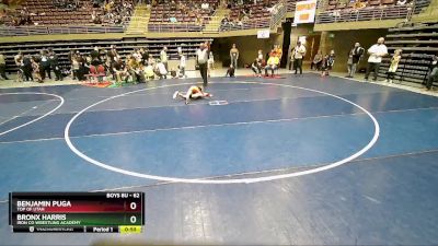 62 lbs Cons. Semi - Bronx Harris, Iron Co Wrestling Academy vs Benjamin Puga, Top Of Utah