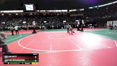 100 lbs Semifinal - Declan Hutt, SWR1 vs Sawyer Broadwater, CRT2