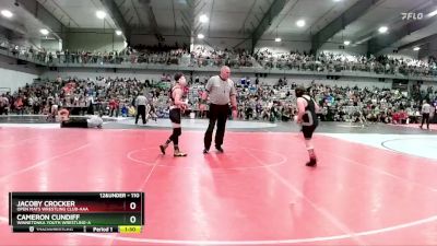 110 lbs Champ. Round 2 - Jacoby Crocker, Open Mats Wrestling Club-AAA vs Cameron Cundiff, Winnetonka Youth Wrestling-A