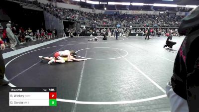 108 lbs Quarterfinal - Braxton Winkey, CIWC Team Intensity vs Diego Garcia, NM Bad Boyz