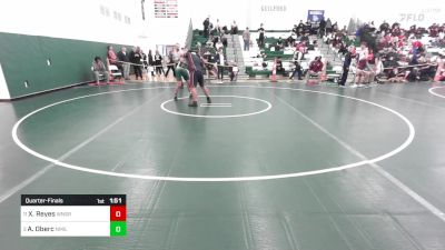 195 lbs Quarterfinal - Xavier Reyes, Windsor vs Adam Oberc, New Milford