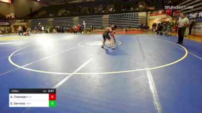 133 lbs Consi Of 8 #2 - Alex Thomsen, Nebraska vs Dominick Serrano, Unattached-Nebraska