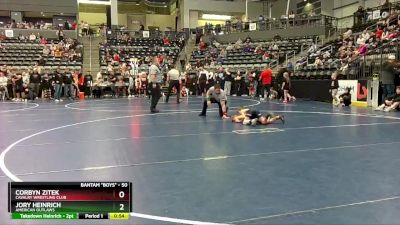 50 lbs Semifinal - Corbyn Zitek, Cavalry Wrestling Club vs Jory Heinrich, American Outlaws