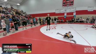 48-52 lbs Round 1 - Rowyn Brethauer, Bear Cave Wrestling Club vs Carter Achziger, Eaton Reds Wrestling Club