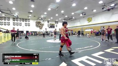 132 lbs Cons. Round 2 - Carlos Benitez, Tahquitz vs Sebastian Bruno, Dana Hills