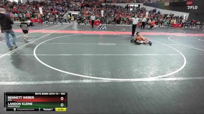 100 lbs Cons. Round 2 - Bennett Weber, BYA vs Landon Kleine, Marshfield