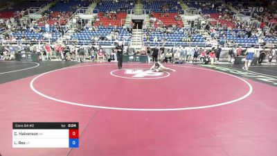 126 lbs Cons 64 #2 - Chance Halverson, Alaska vs Lincoln Rex, Utah