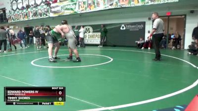 285 lbs Quarterfinal - Timmy Shores, Cloverleaf vs Edward Powers IV, North Ridgeville