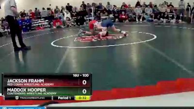 100 lbs Cons. Round 4 - Maddox Hooper, Contenders Wrestling Academy vs Jackson Frahm, Red Cobra Wrestling Academy