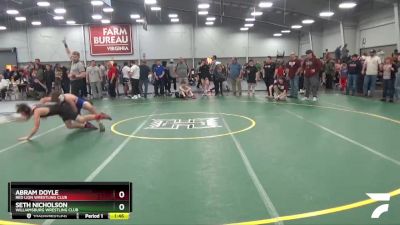 130 lbs Cons. Round 2 - Seth Nicholson, Williamsburg Wrestling Club vs Abram Doyle, Red Lion Wrestling Club