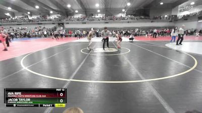 95 lbs Cons. Semi - Ava Rife, Palmyra Youth Wrestling Club-AAA vs Jacob Taylor, Phenom Wrestling-AAA