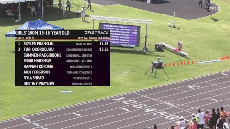 Youth Girls' 100m, Prelims 21 - Age 15-16