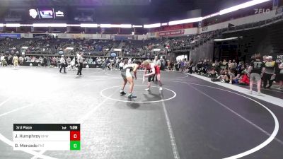 192 lbs 3rd Place - Jim Humphrey, Greater Heights Wrestling vs David Mercado, Florida National Team