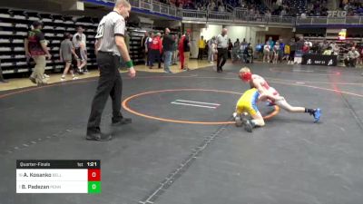 65 lbs Quarterfinal - Austin Kosanko, Belle Vernon vs Ben Padezan, Penn Trafford