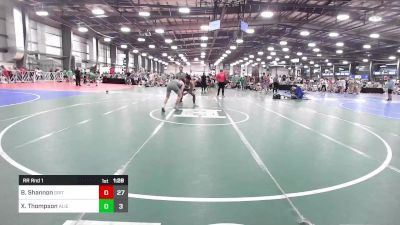 160 lbs Rr Rnd 1 - Brayden Shannon, Grit Mat Club Blue vs Xavier Thompson, Team Alien Spaceship