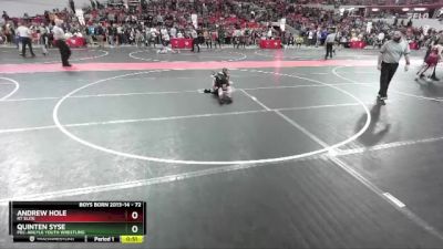 72 lbs Cons. Round 5 - Andrew Hole, RT Elite vs Quinten Syse, Pec-Argyle Youth Wrestling