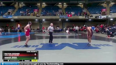 184 lbs Cons. Round 2 - Payton Geigner, North Central College vs Nawab Singh, Schreiner University